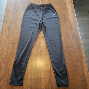 Womens Nike Black Pants Dri Fit with Leg Zipper Size Small
